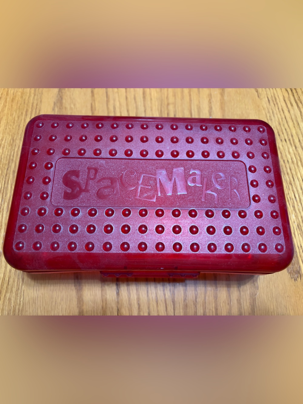 SpaceMaker Red Plastic Storage Case